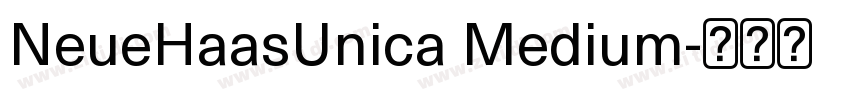 NeueHaasUnica Medium字体转换